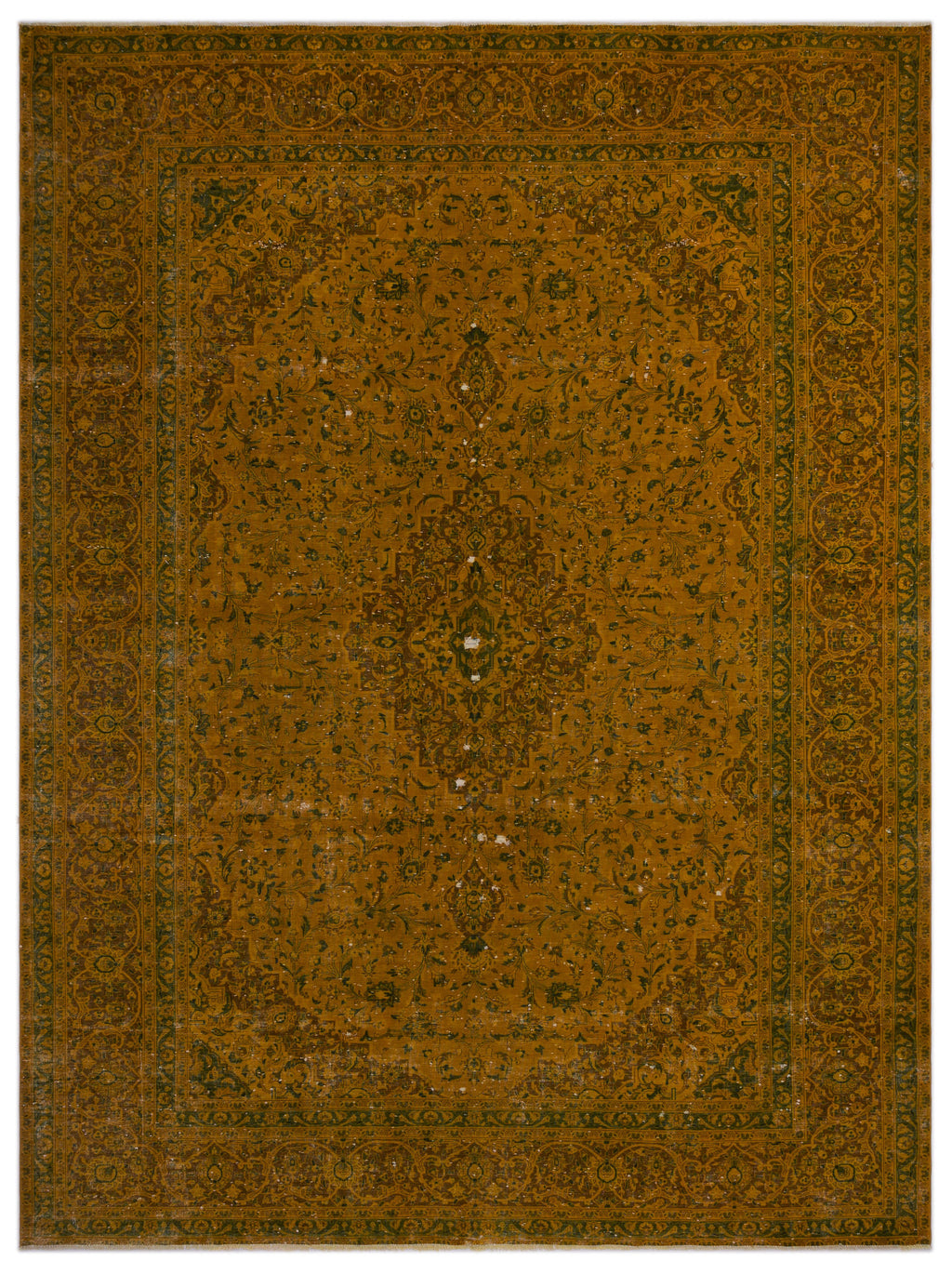 Yellow Over Dyed Vintage XLarge Rug 10'0'' x 13'7'' ft 305 x 413 cm