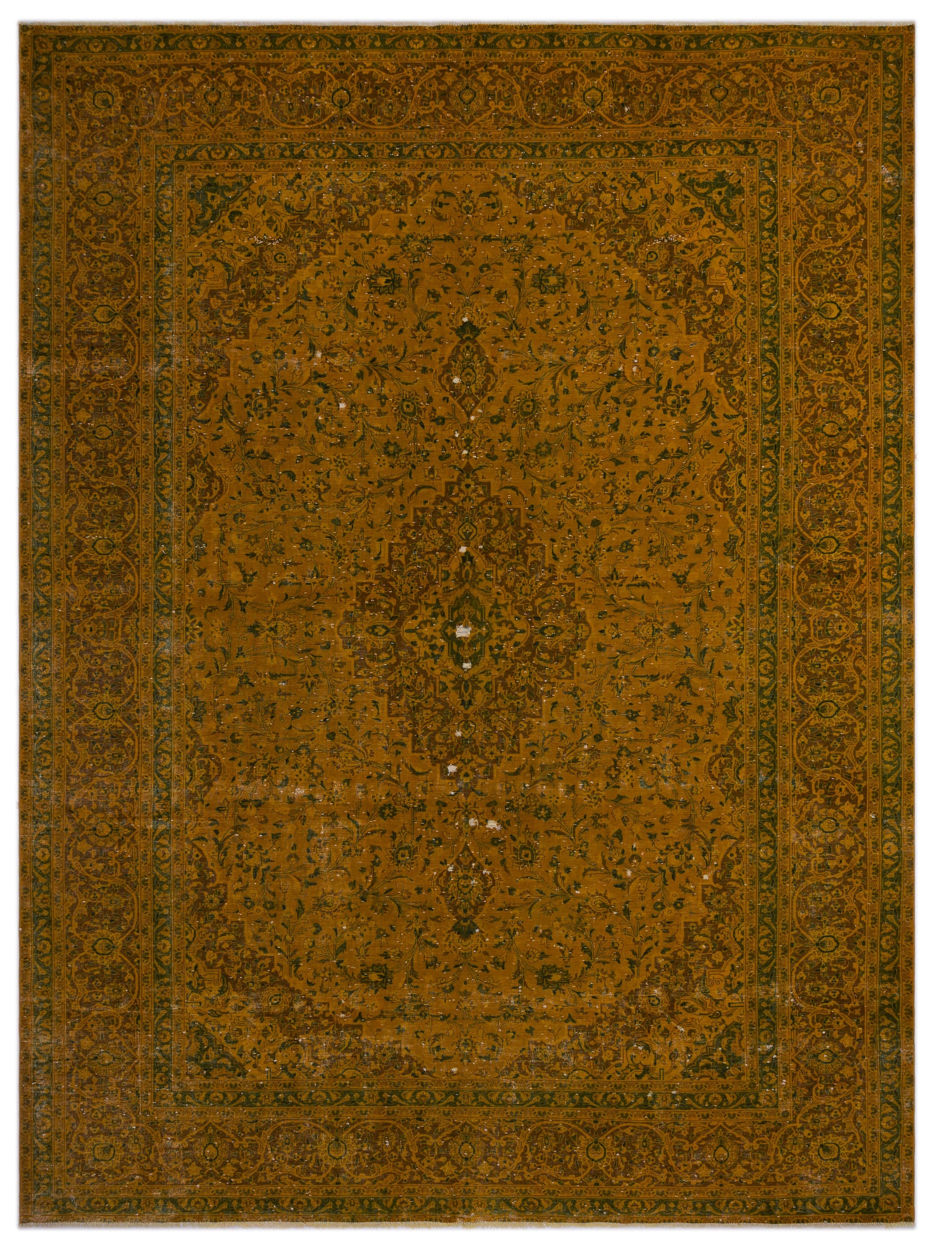 Yellow Over Dyed Vintage XLarge Rug 10'0'' x 13'7'' ft 305 x 413 cm