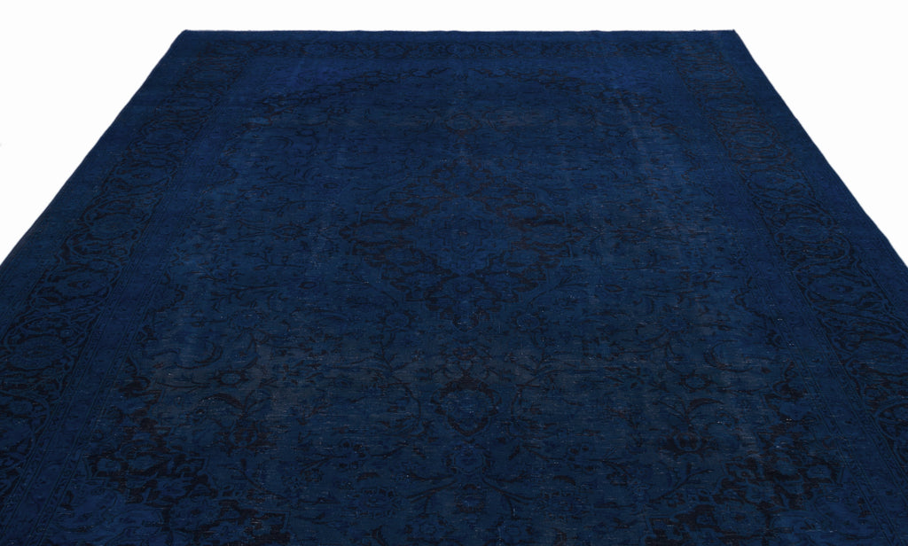 Blue Over Dyed Vintage XLarge Rug 8'7'' x 12'10'' ft 262 x 390 cm
