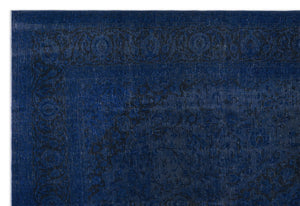 Blue Over Dyed Vintage XLarge Rug 8'7'' x 12'10'' ft 262 x 390 cm