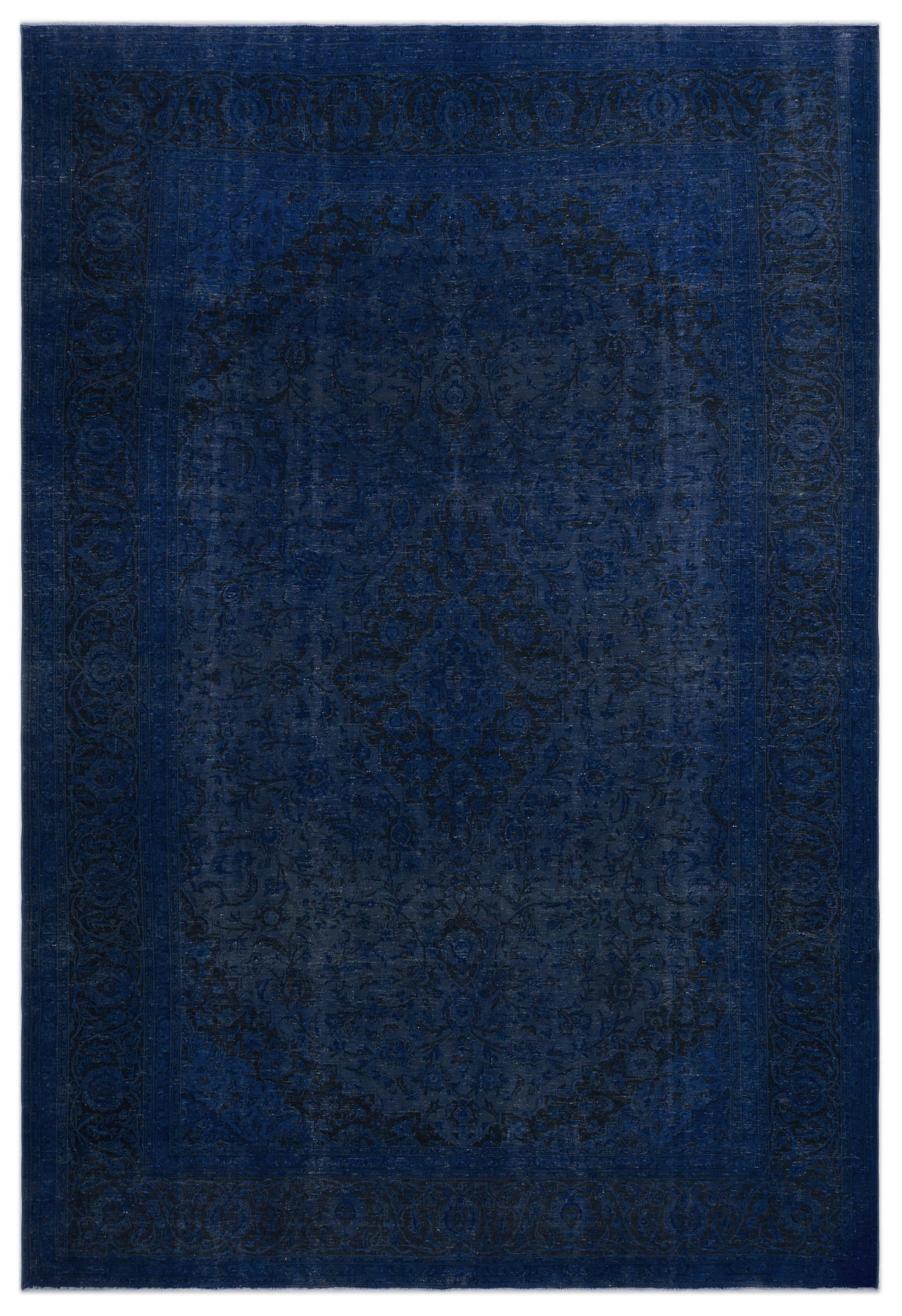 Blue Over Dyed Vintage XLarge Rug 8'7'' x 12'10'' ft 262 x 390 cm