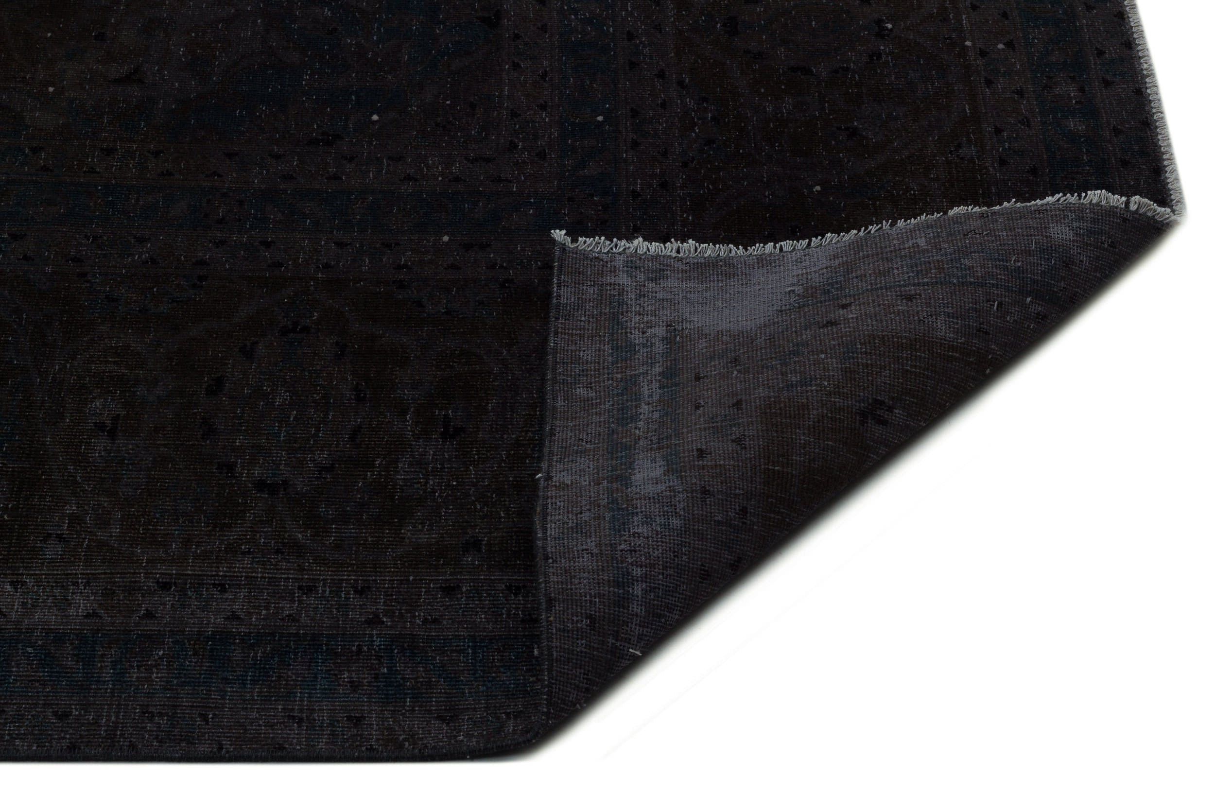 Black Over Dyed Vintage XLarge Rug 9'8'' x 12'11'' ft 295 x 394 cm