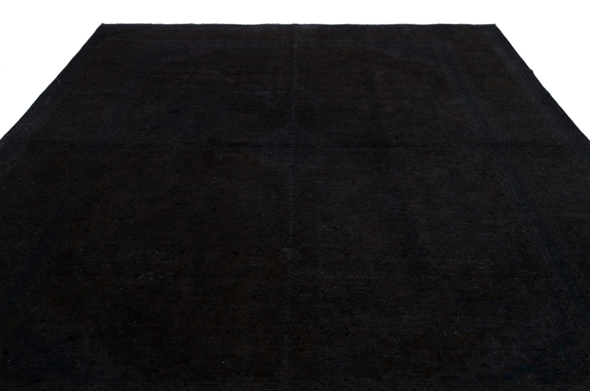 Black Over Dyed Vintage XLarge Rug 9&#39;8&#39;&#39; x 12&#39;11&#39;&#39; ft 295 x 394 cm