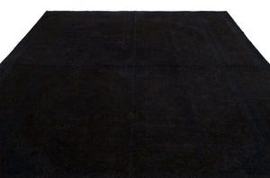 Black Over Dyed Vintage XLarge Rug 9'8'' x 12'11'' ft 295 x 394 cm