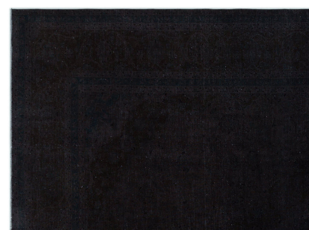 Black Over Dyed Vintage XLarge Rug 9'8'' x 12'11'' ft 295 x 394 cm