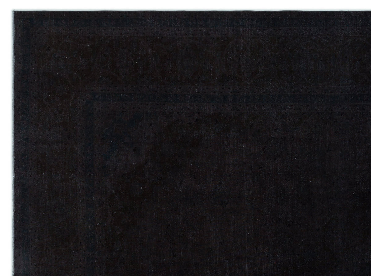 Black Over Dyed Vintage XLarge Rug 9&#39;8&#39;&#39; x 12&#39;11&#39;&#39; ft 295 x 394 cm