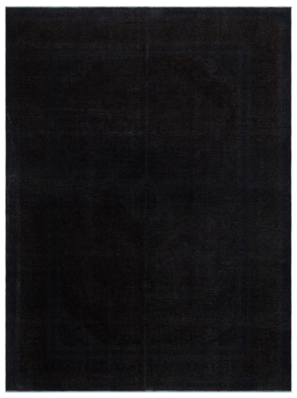 Black Over Dyed Vintage XLarge Rug 9&#39;8&#39;&#39; x 12&#39;11&#39;&#39; ft 295 x 394 cm