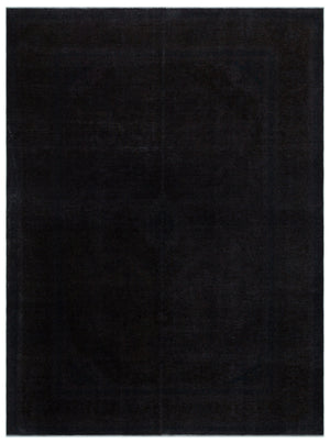 Black Over Dyed Vintage XLarge Rug 9'8'' x 12'11'' ft 295 x 394 cm