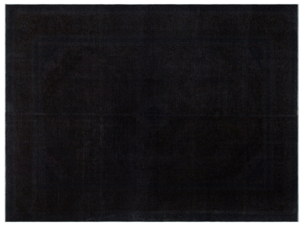 Black Over Dyed Vintage XLarge Rug 9'8'' x 12'11'' ft 295 x 394 cm