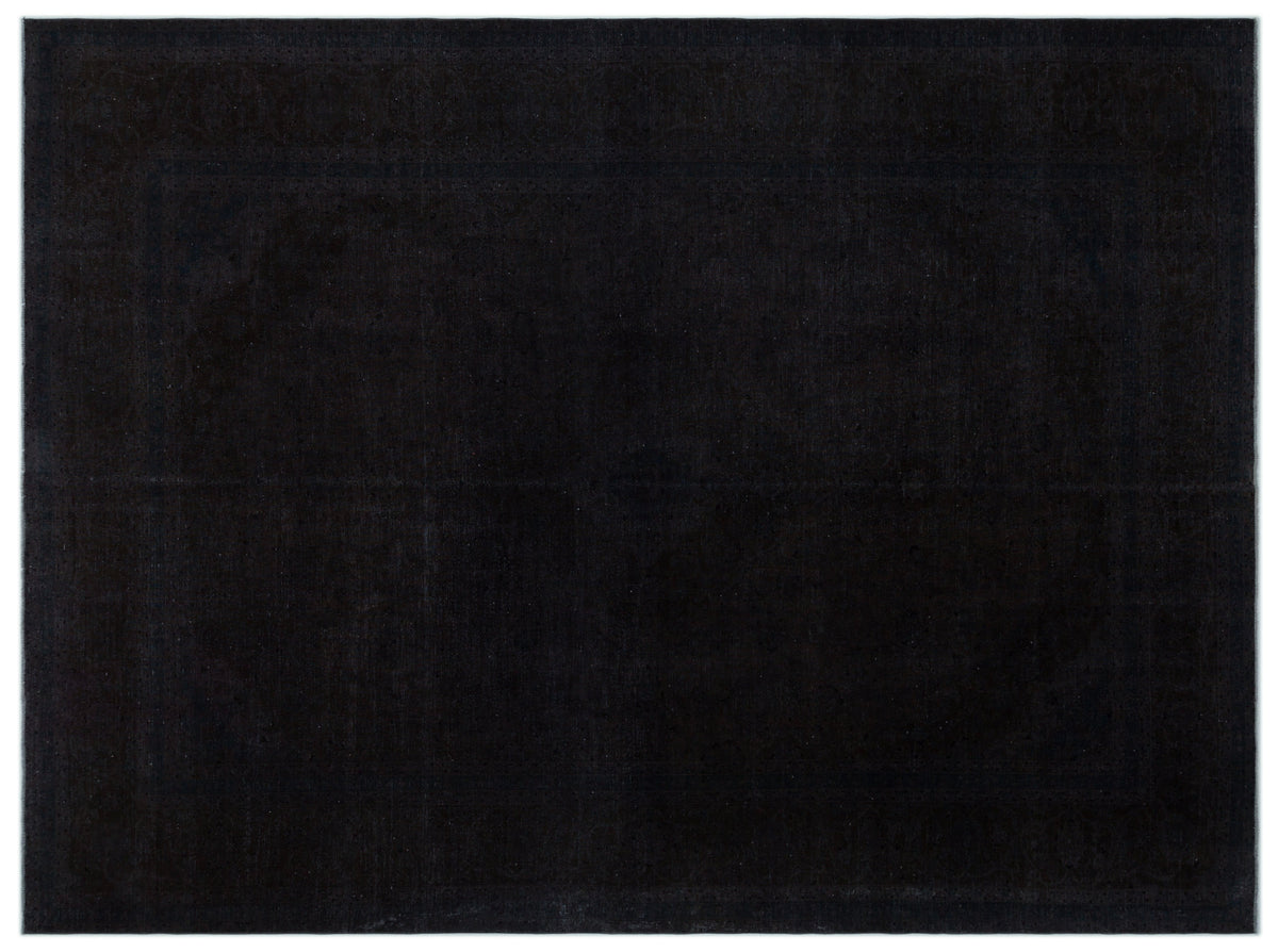 Black Over Dyed Vintage XLarge Rug 9&#39;8&#39;&#39; x 12&#39;11&#39;&#39; ft 295 x 394 cm