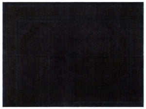 Black Over Dyed Vintage XLarge Rug 9'8'' x 12'11'' ft 295 x 394 cm