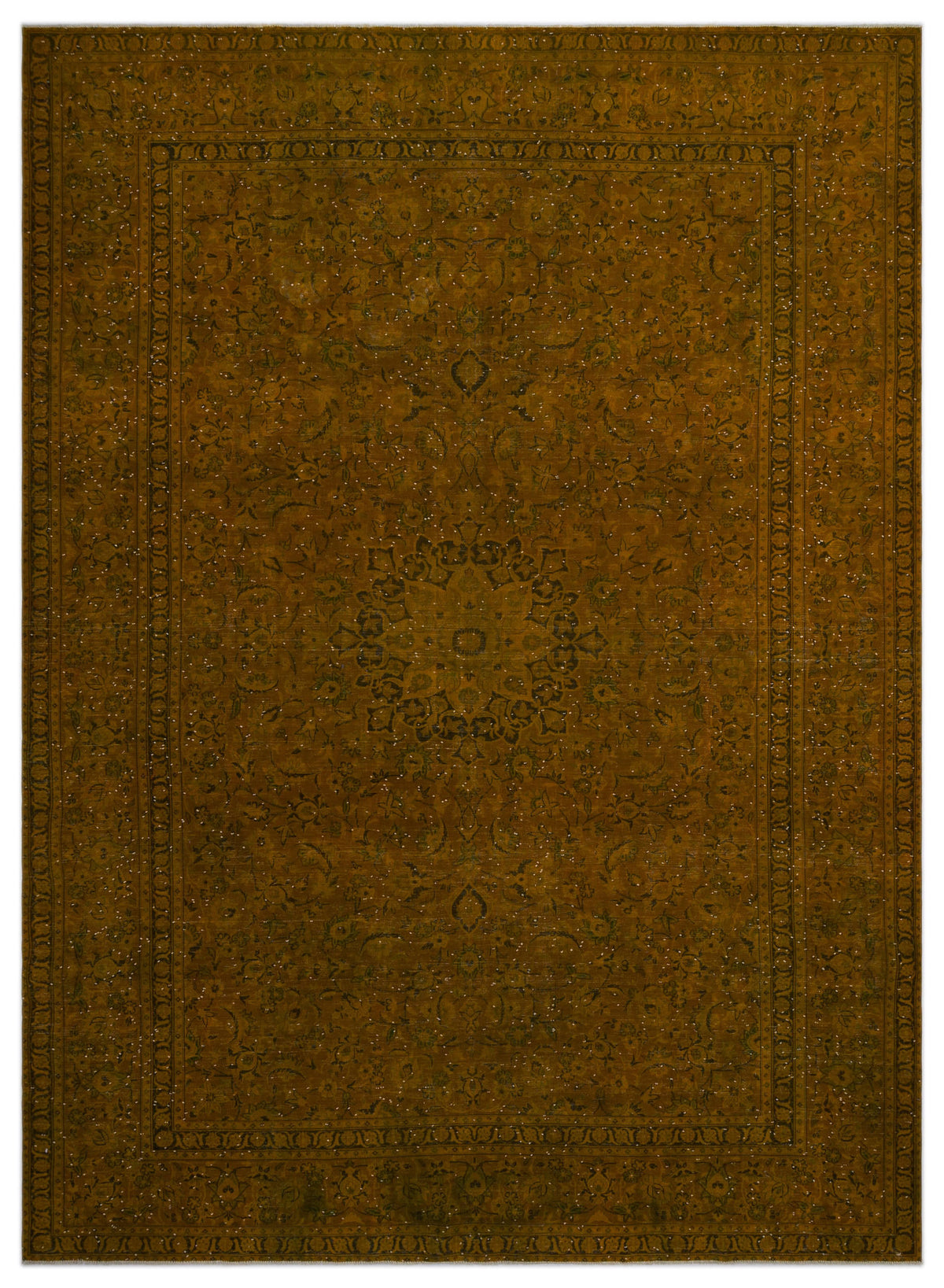 Yellow Over Dyed Vintage XLarge Rug 9&#39;8&#39;&#39; x 13&#39;4&#39;&#39; ft 294 x 406 cm