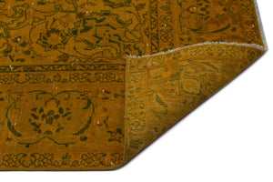 Yellow Over Dyed Vintage XLarge Rug 7'5'' x 10'9'' ft 225 x 328 cm
