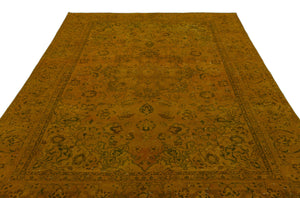 Yellow Over Dyed Vintage XLarge Rug 7'5'' x 10'9'' ft 225 x 328 cm