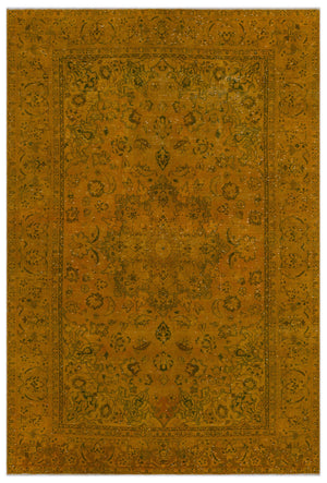 Yellow Over Dyed Vintage XLarge Rug 7'5'' x 10'9'' ft 225 x 328 cm