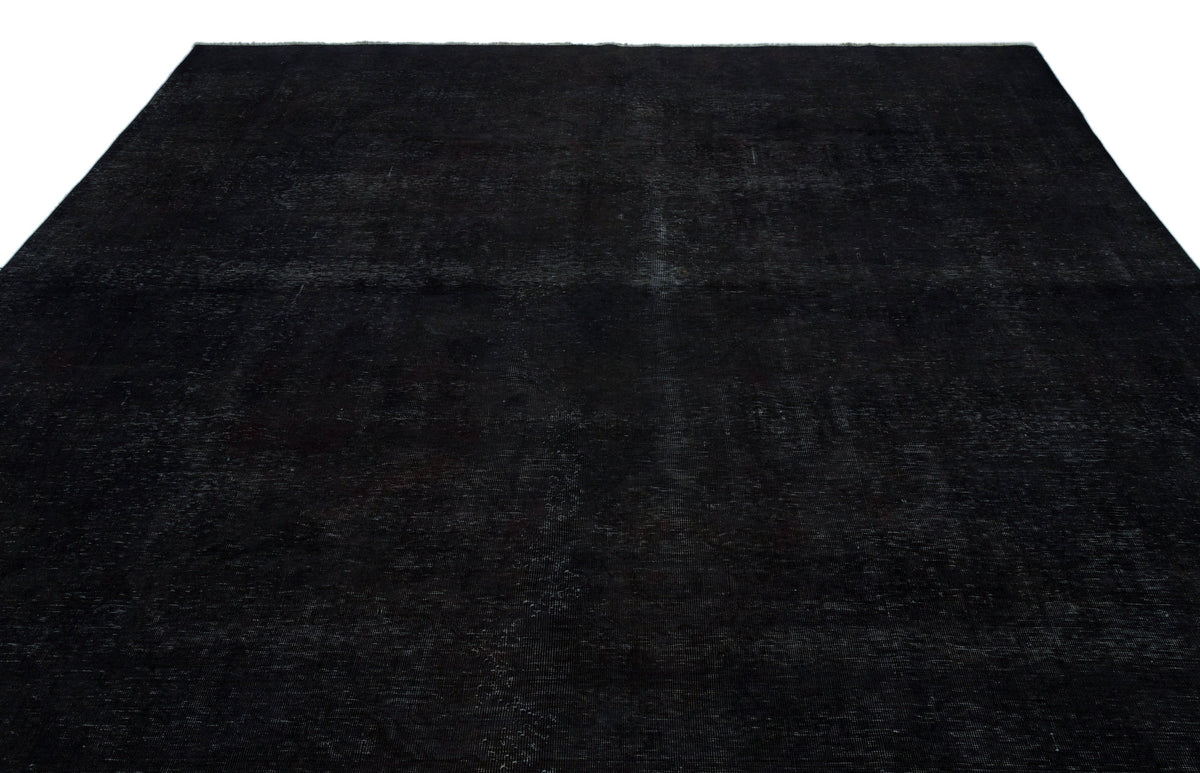 Black Over Dyed Vintage XLarge Rug 9&#39;11&#39;&#39; x 12&#39;10&#39;&#39; ft 303 x 392 cm