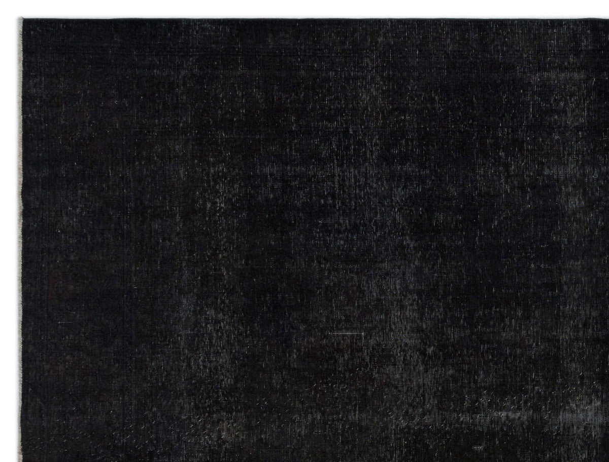 Black Over Dyed Vintage XLarge Rug 9&#39;11&#39;&#39; x 12&#39;10&#39;&#39; ft 303 x 392 cm