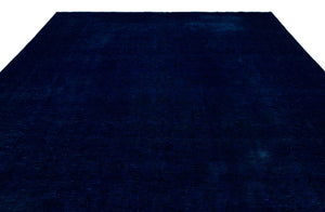 Blue Over Dyed Vintage XLarge Rug 9'10'' x 13'8'' ft 299 x 416 cm