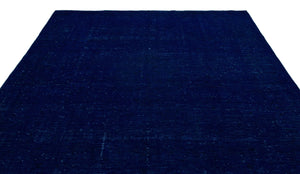 Blue Over Dyed Vintage XLarge Rug 7'11'' x 11'2'' ft 241 x 340 cm