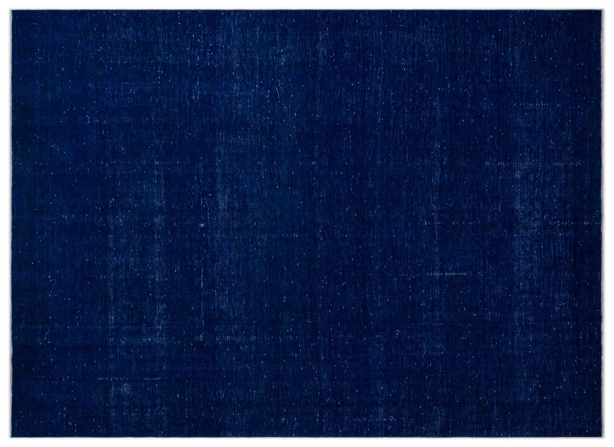 Blue Over Dyed Vintage XLarge Rug 7&#39;11&#39;&#39; x 11&#39;2&#39;&#39; ft 241 x 340 cm