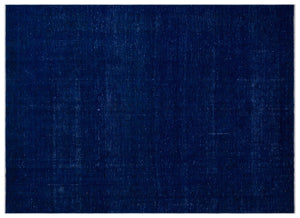 Blue Over Dyed Vintage XLarge Rug 7'11'' x 11'2'' ft 241 x 340 cm