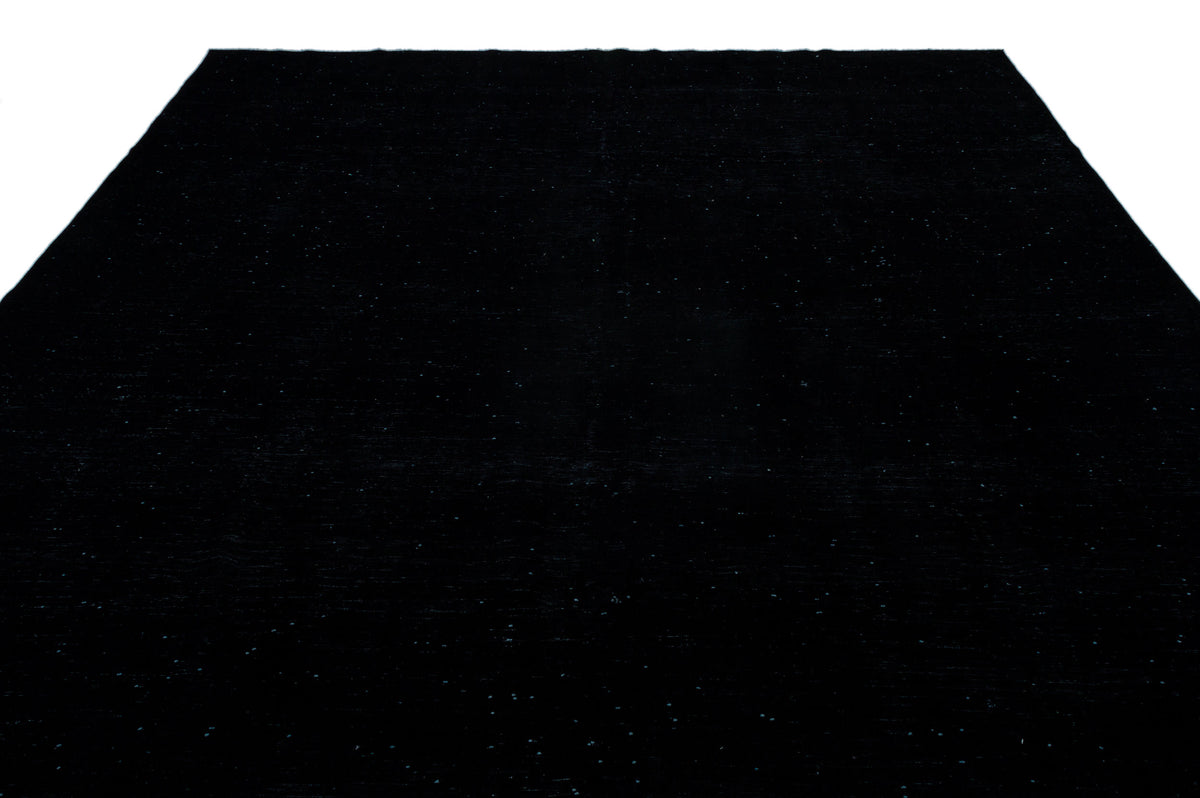 Black Over Dyed Vintage XLarge Rug 9&#39;7&#39;&#39; x 13&#39;9&#39;&#39; ft 291 x 418 cm