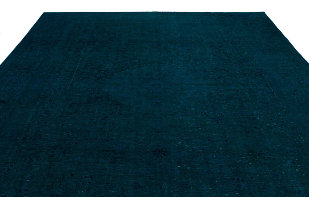 Turquoise  Over Dyed Vintage XLarge Rug 9'10'' x 13'2'' ft 300 x 402 cm