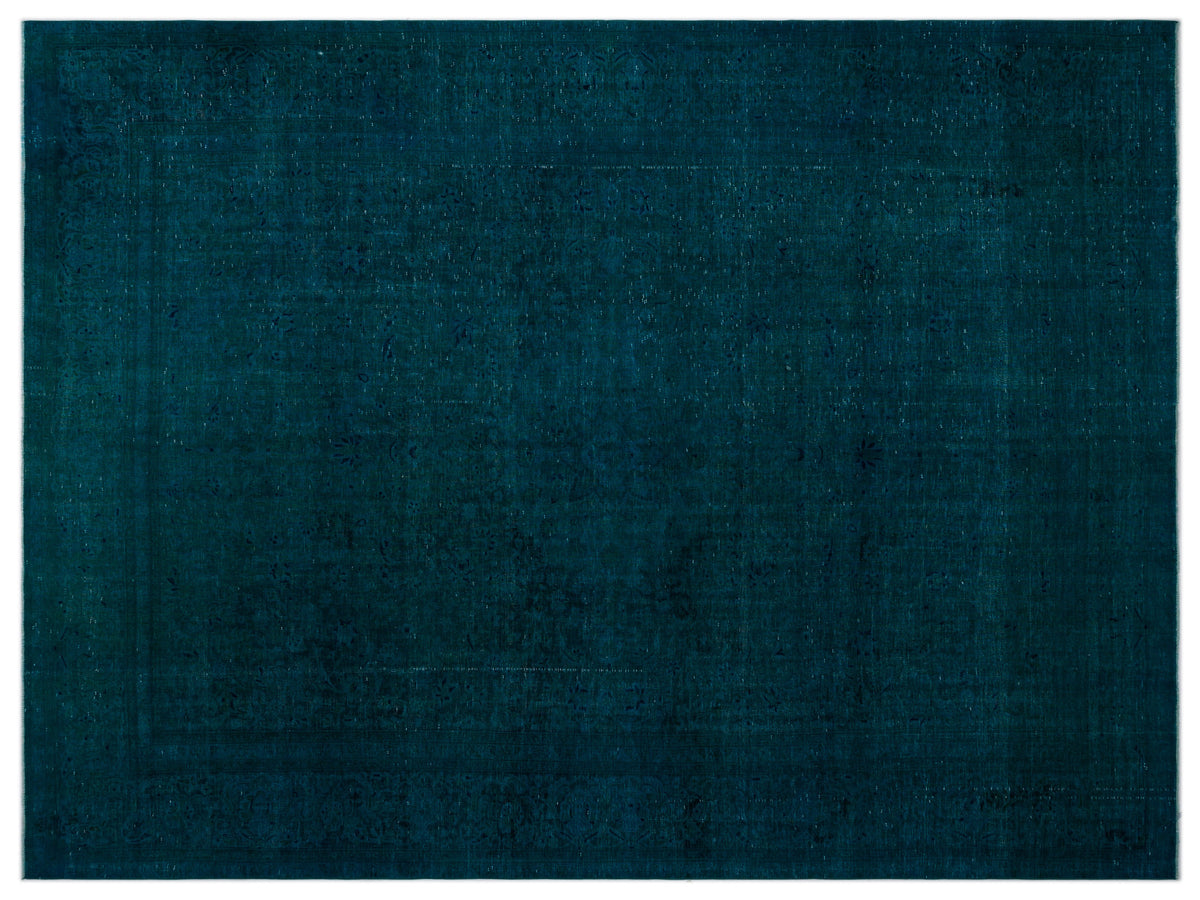 Turquoise  Over Dyed Vintage XLarge Rug 9&#39;10&#39;&#39; x 13&#39;2&#39;&#39; ft 300 x 402 cm