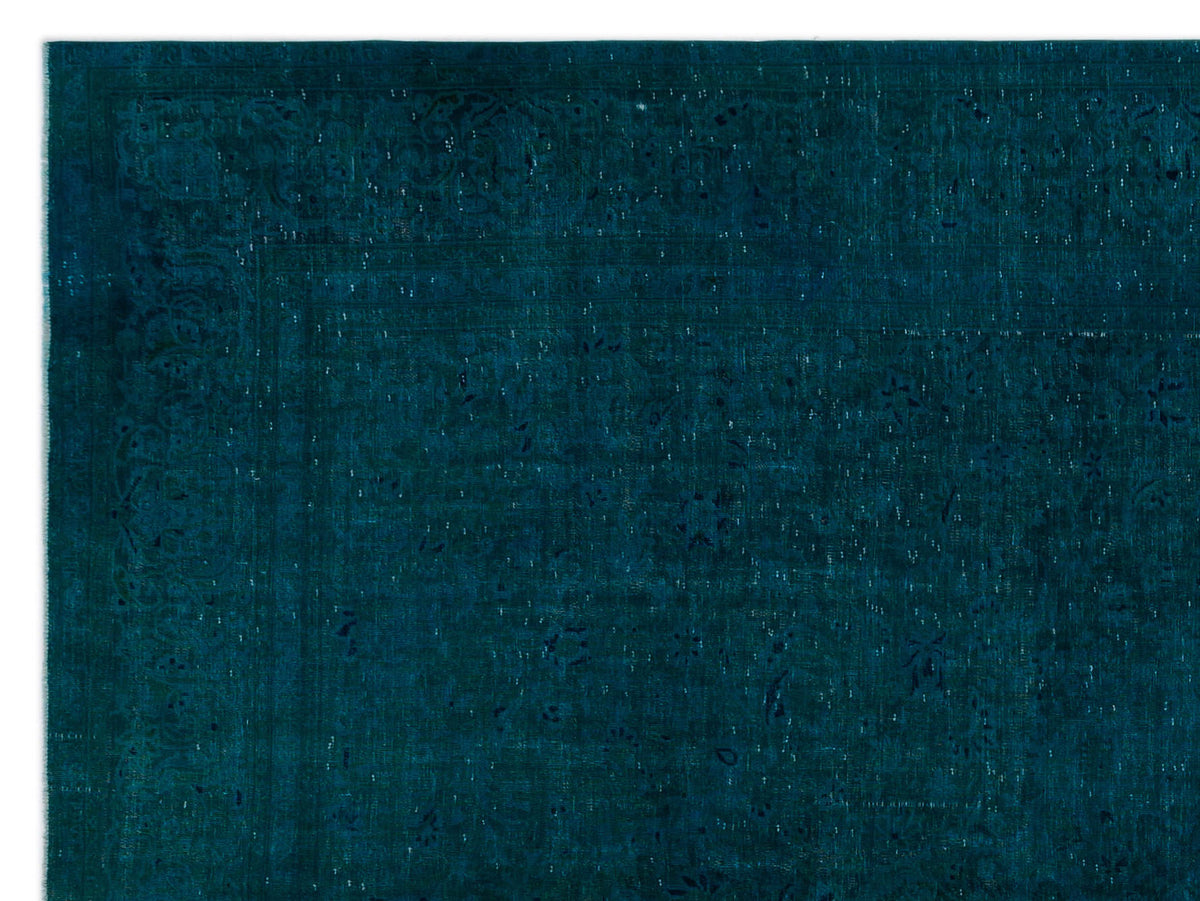 Turquoise  Over Dyed Vintage XLarge Rug 9&#39;10&#39;&#39; x 13&#39;2&#39;&#39; ft 300 x 402 cm
