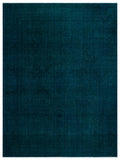 Turquoise  Over Dyed Vintage XLarge Rug 9'10'' x 13'2'' ft 300 x 402 cm