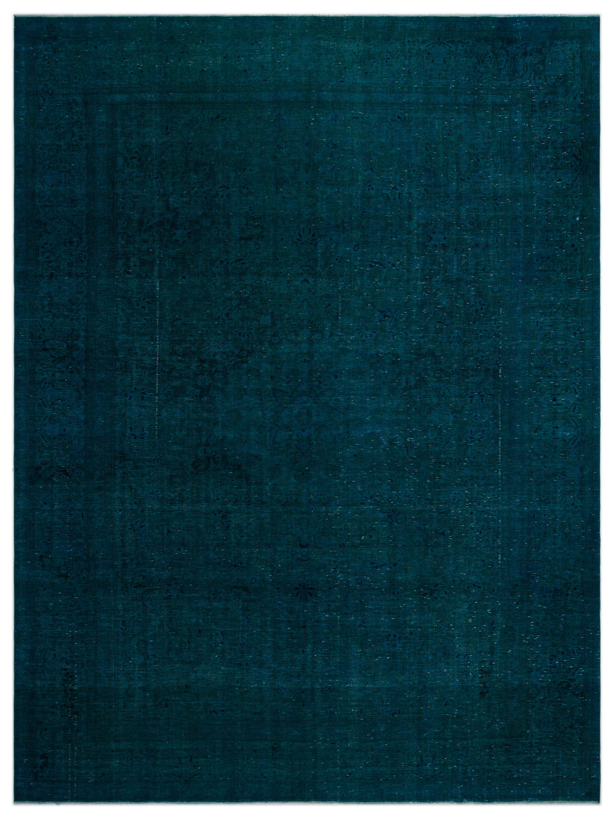 Turquoise  Over Dyed Vintage XLarge Rug 9&#39;10&#39;&#39; x 13&#39;2&#39;&#39; ft 300 x 402 cm