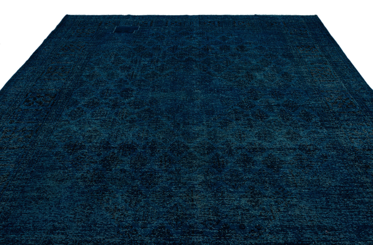 Turquoise  Over Dyed Vintage XLarge Rug 9&#39;10&#39;&#39; x 13&#39;7&#39;&#39; ft 300 x 414 cm