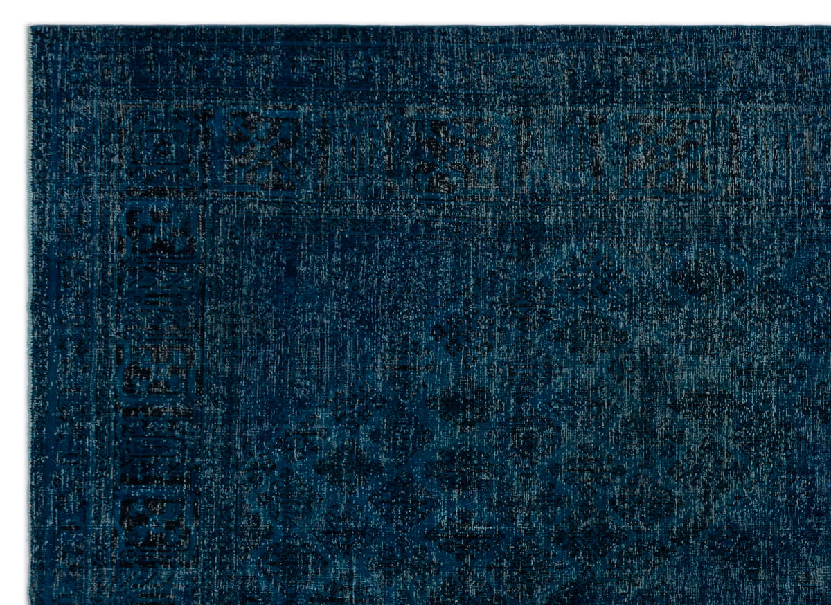 Turquoise  Over Dyed Vintage XLarge Rug 9&#39;10&#39;&#39; x 13&#39;7&#39;&#39; ft 300 x 414 cm