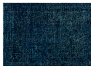 Turquoise  Over Dyed Vintage XLarge Rug 9'10'' x 13'7'' ft 300 x 414 cm