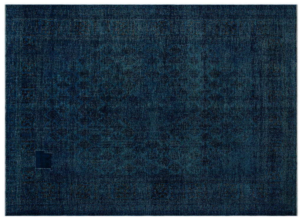 Turquoise  Over Dyed Vintage XLarge Rug 9'10'' x 13'7'' ft 300 x 414 cm