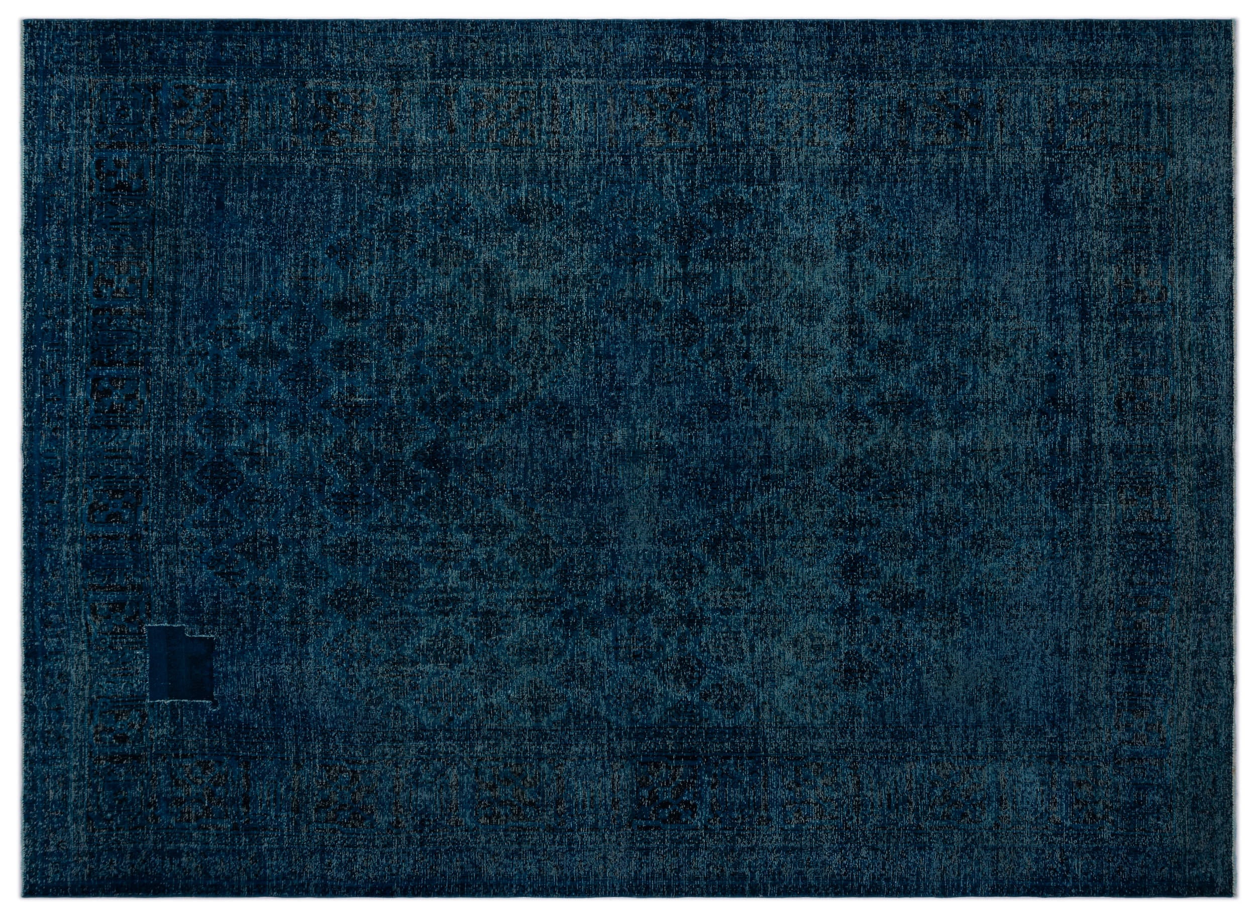 Turquoise  Over Dyed Vintage XLarge Rug 9'10'' x 13'7'' ft 300 x 414 cm