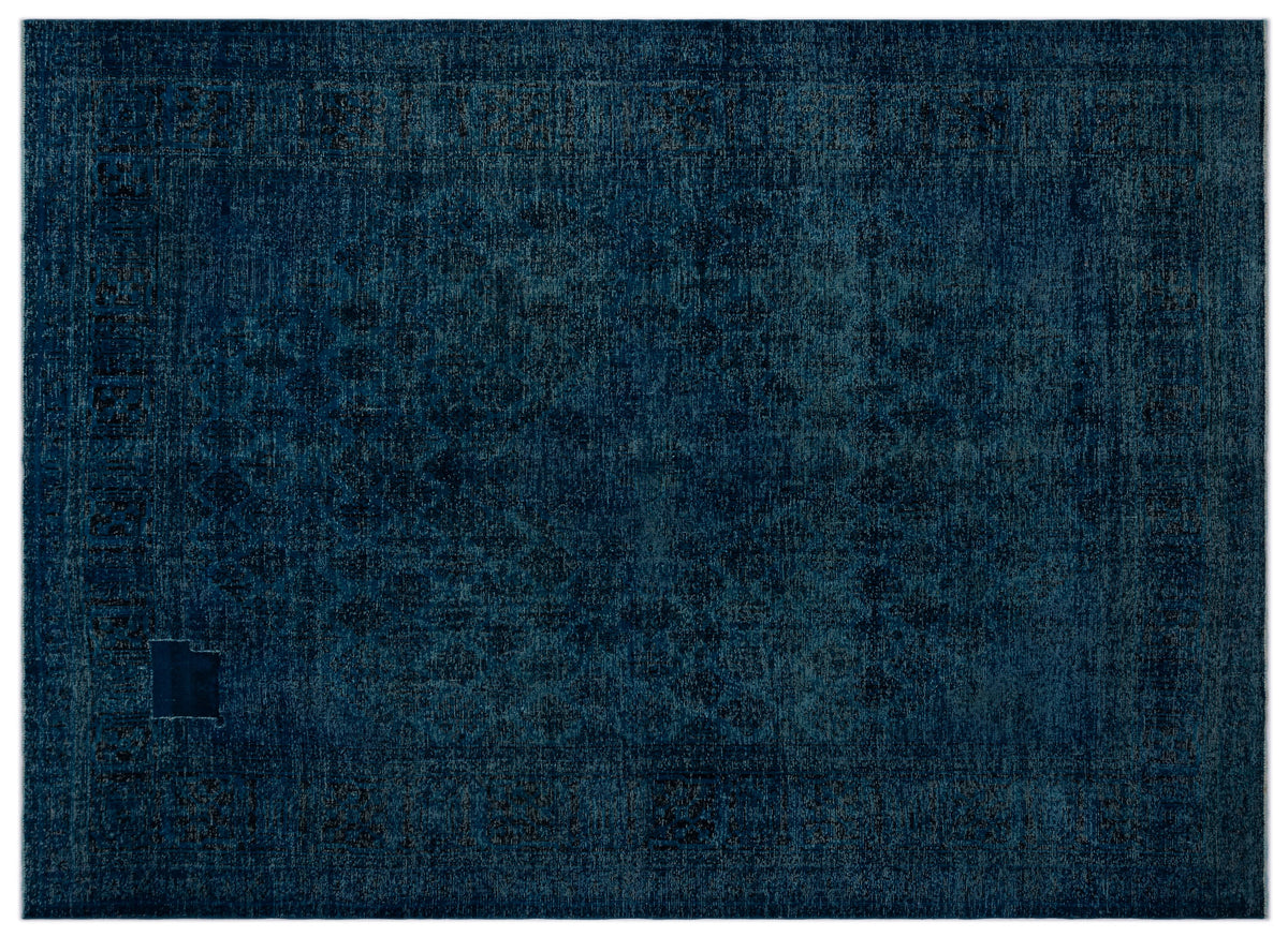 Turquoise  Over Dyed Vintage XLarge Rug 9&#39;10&#39;&#39; x 13&#39;7&#39;&#39; ft 300 x 414 cm