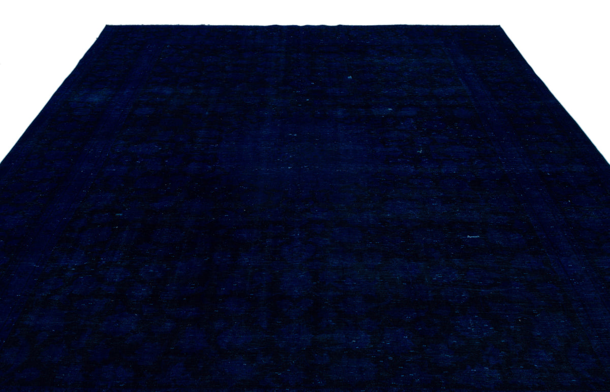Blue Over Dyed Vintage XLarge Rug 9&#39;0&#39;&#39; x 12&#39;3&#39;&#39; ft 275 x 374 cm