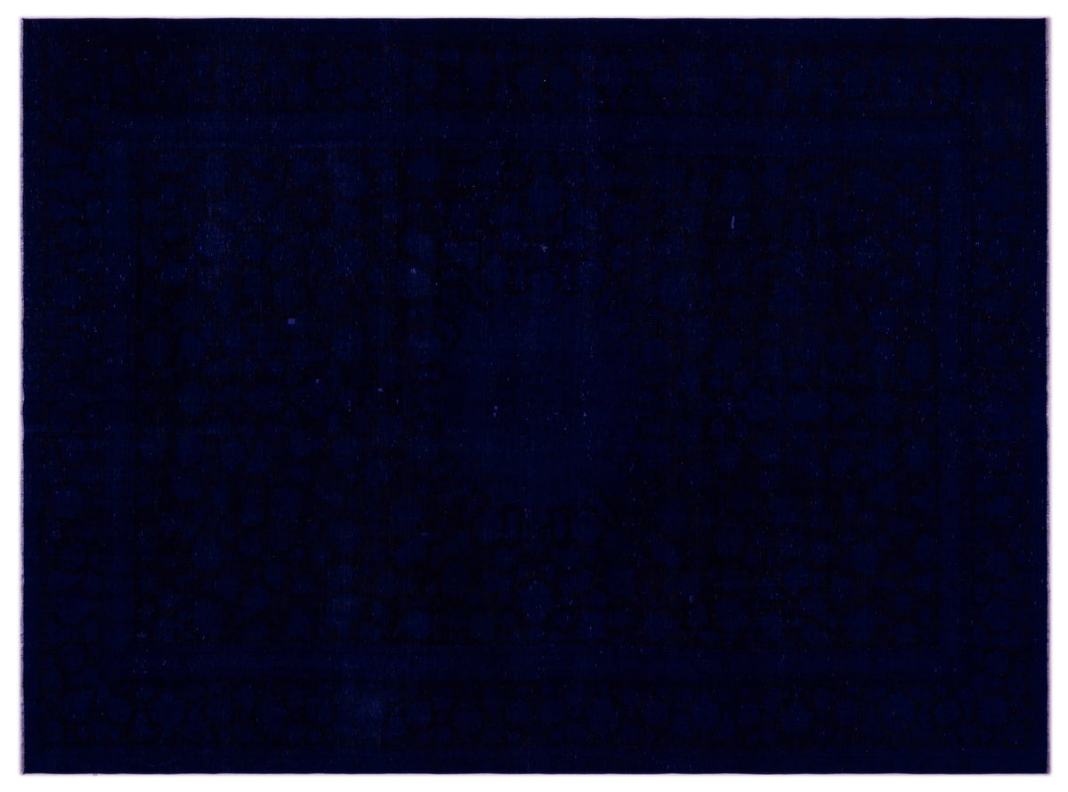 Blue Over Dyed Vintage XLarge Rug 9&#39;0&#39;&#39; x 12&#39;3&#39;&#39; ft 275 x 374 cm
