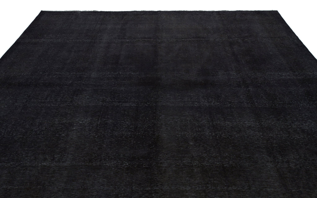 Black Over Dyed Vintage XLarge Rug 9'11'' x 12'6'' ft 303 x 382 cm