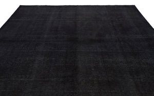 Black Over Dyed Vintage XLarge Rug 9'11'' x 12'6'' ft 303 x 382 cm