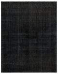 Black Over Dyed Vintage XLarge Rug 9'11'' x 12'6'' ft 303 x 382 cm