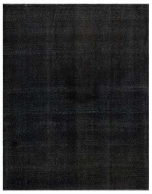 Black Over Dyed Vintage XLarge Rug 9'11'' x 12'6'' ft 303 x 382 cm