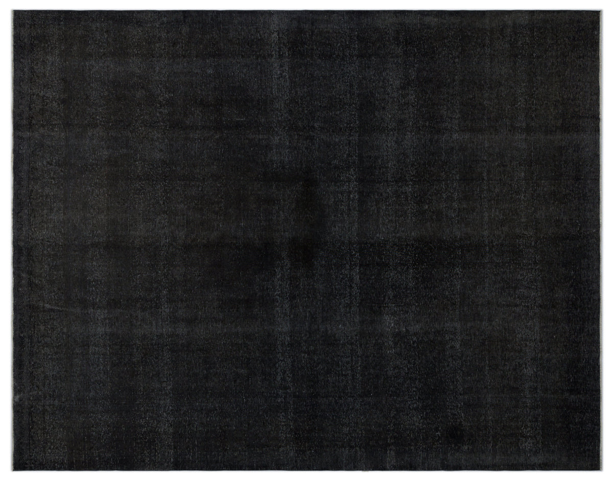 Black Over Dyed Vintage XLarge Rug 9&#39;11&#39;&#39; x 12&#39;6&#39;&#39; ft 303 x 382 cm