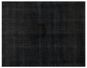 Black Over Dyed Vintage XLarge Rug 9'11'' x 12'6'' ft 303 x 382 cm