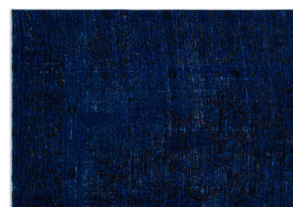 Blue Over Dyed Vintage XLarge Rug 8&#39;0&#39;&#39; x 11&#39;7&#39;&#39; ft 244 x 352 cm