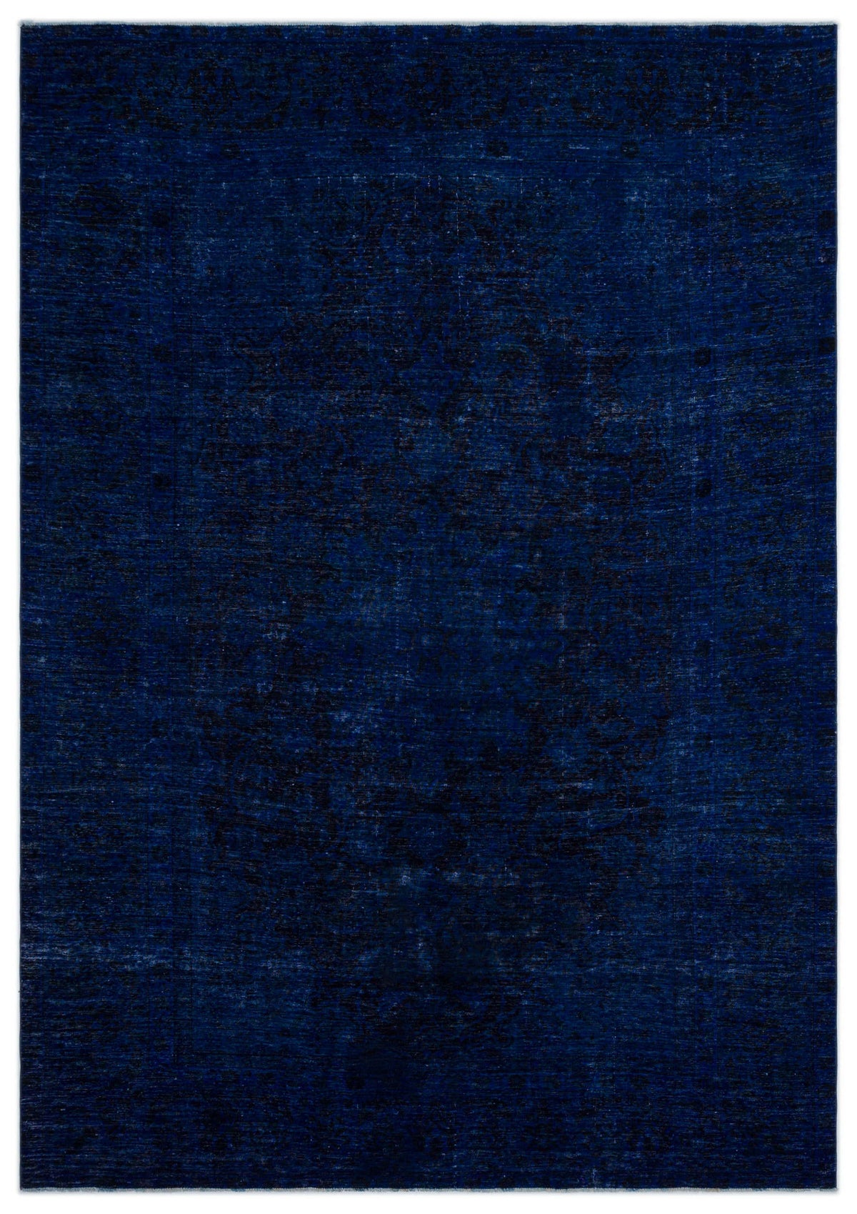 Blue Over Dyed Vintage XLarge Rug 8&#39;0&#39;&#39; x 11&#39;7&#39;&#39; ft 244 x 352 cm