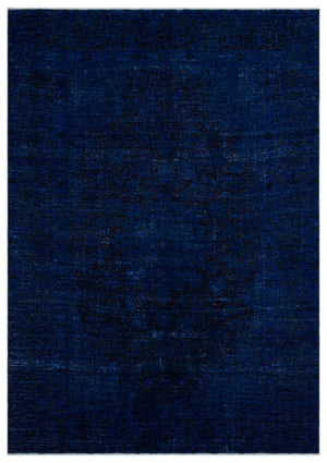 Blue Over Dyed Vintage XLarge Rug 8'0'' x 11'7'' ft 244 x 352 cm