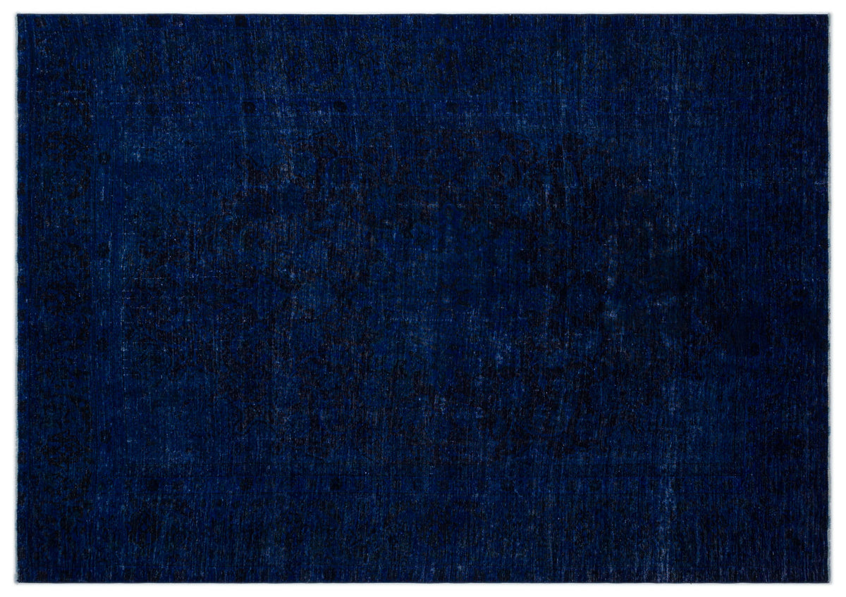 Blue Over Dyed Vintage XLarge Rug 8&#39;0&#39;&#39; x 11&#39;7&#39;&#39; ft 244 x 352 cm