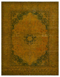 Yellow Over Dyed Vintage XLarge Rug 9'9'' x 12'6'' ft 297 x 381 cm